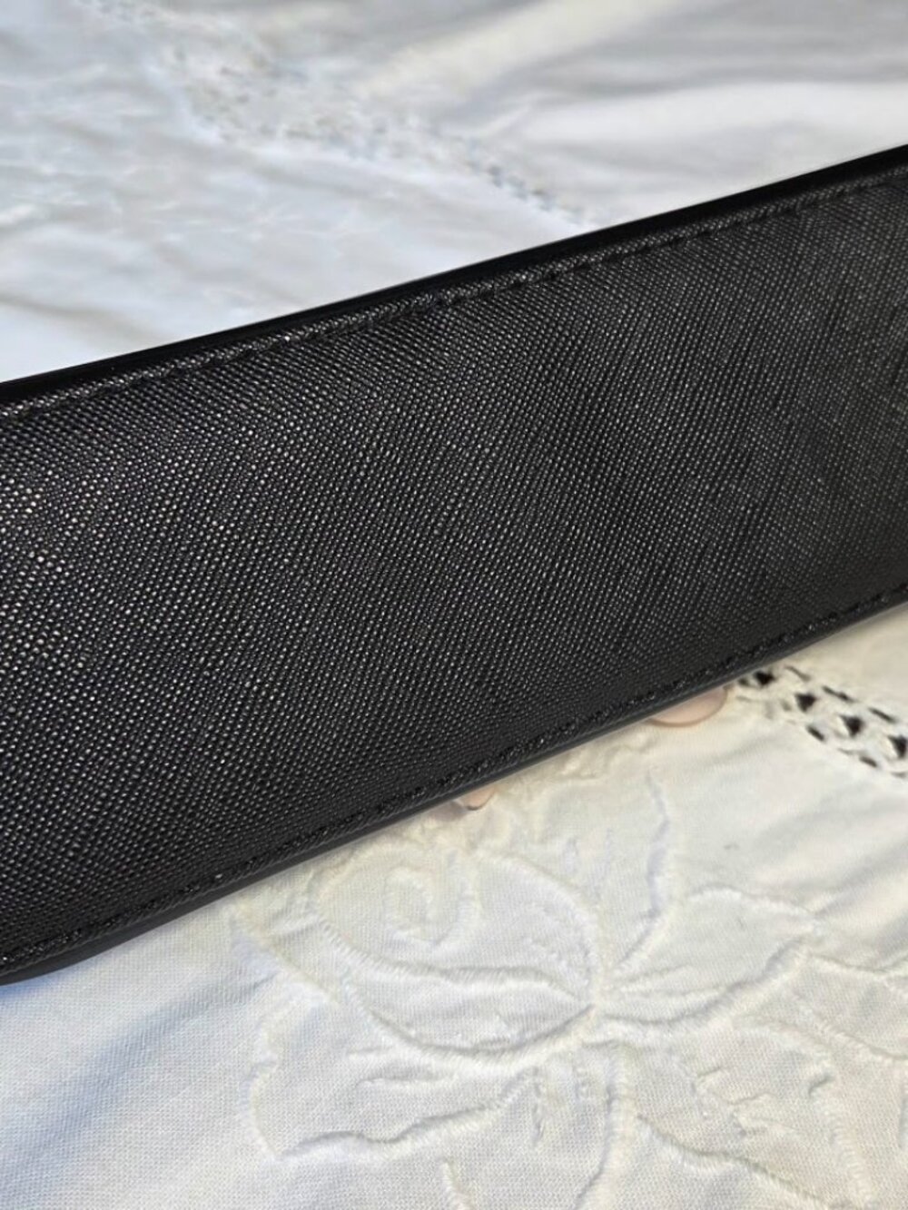 TED BAKER London Black Patent Bow Cosmetic Bag Pencil Case Makeup Pouch Zip 8" - Picture 6 of 7
